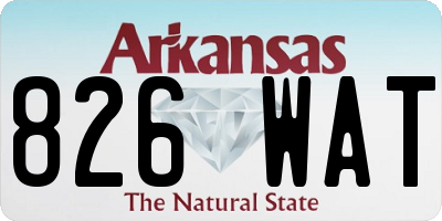AR license plate 826WAT