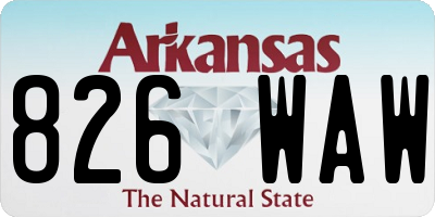 AR license plate 826WAW
