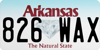 AR license plate 826WAX