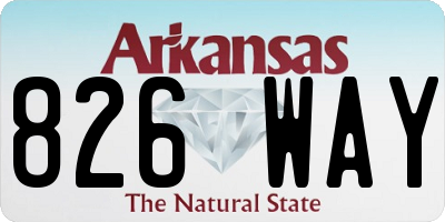 AR license plate 826WAY