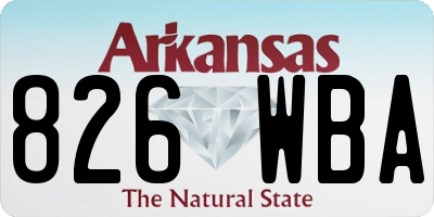 AR license plate 826WBA
