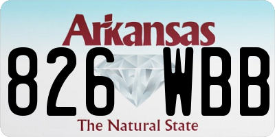 AR license plate 826WBB