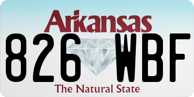 AR license plate 826WBF