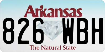 AR license plate 826WBH