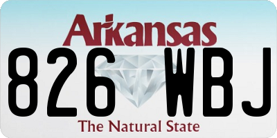 AR license plate 826WBJ