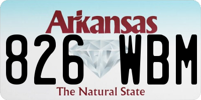 AR license plate 826WBM