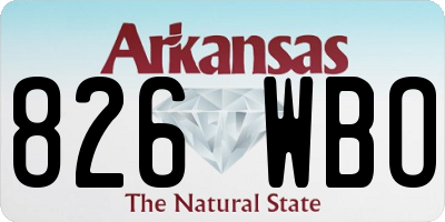 AR license plate 826WBO