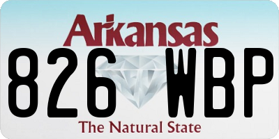 AR license plate 826WBP