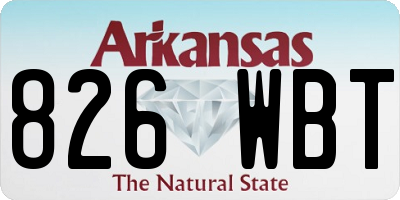 AR license plate 826WBT