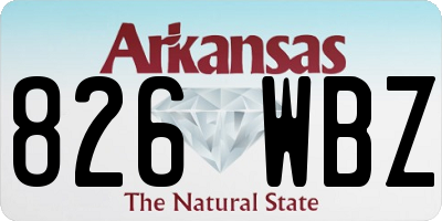 AR license plate 826WBZ