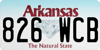 AR license plate 826WCB