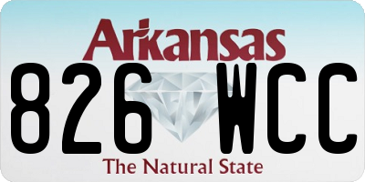AR license plate 826WCC