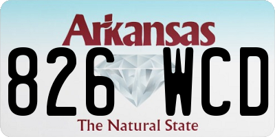 AR license plate 826WCD