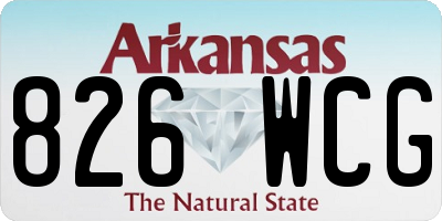 AR license plate 826WCG