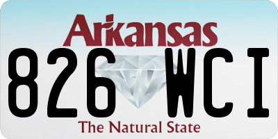AR license plate 826WCI