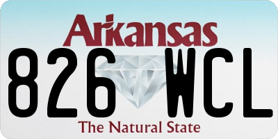 AR license plate 826WCL