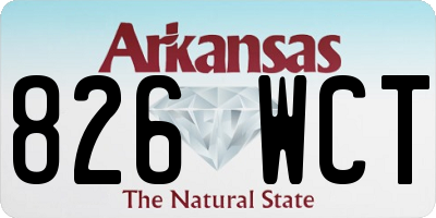AR license plate 826WCT