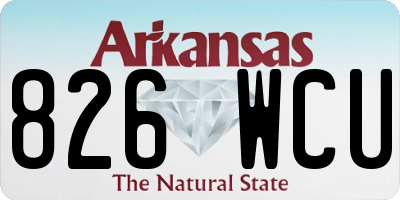 AR license plate 826WCU