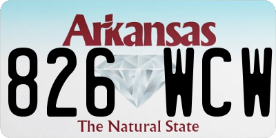 AR license plate 826WCW