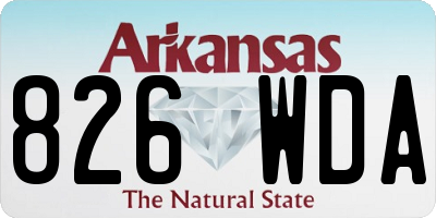 AR license plate 826WDA