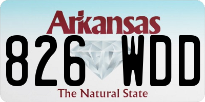 AR license plate 826WDD