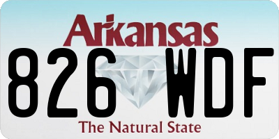 AR license plate 826WDF
