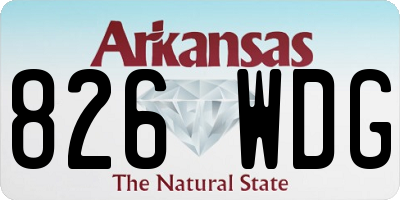 AR license plate 826WDG