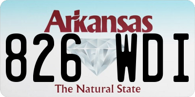 AR license plate 826WDI