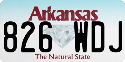 AR license plate 826WDJ