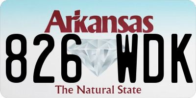 AR license plate 826WDK