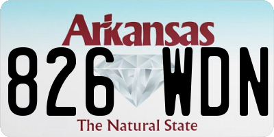 AR license plate 826WDN