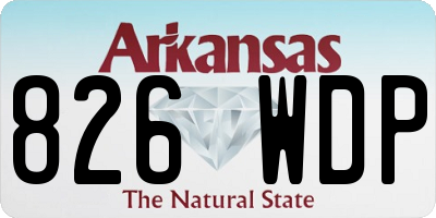AR license plate 826WDP