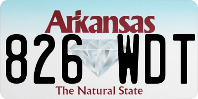 AR license plate 826WDT