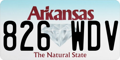 AR license plate 826WDV