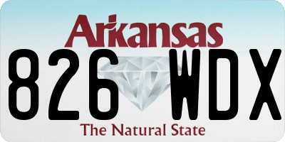 AR license plate 826WDX