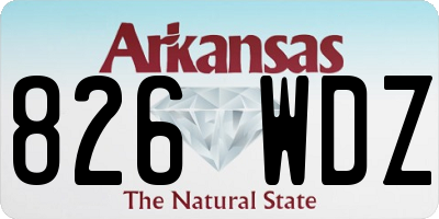 AR license plate 826WDZ