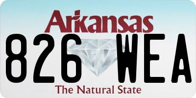 AR license plate 826WEA