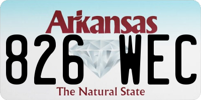 AR license plate 826WEC