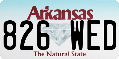 AR license plate 826WED
