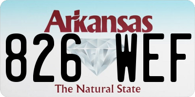 AR license plate 826WEF