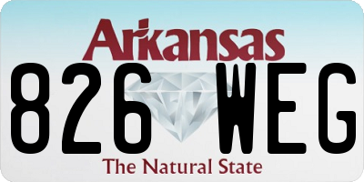 AR license plate 826WEG