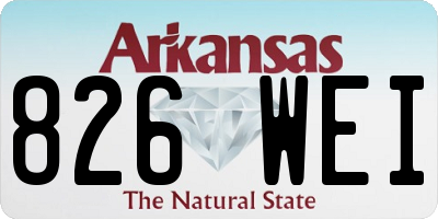AR license plate 826WEI