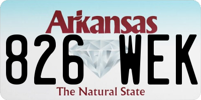 AR license plate 826WEK