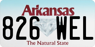 AR license plate 826WEL
