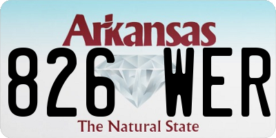 AR license plate 826WER