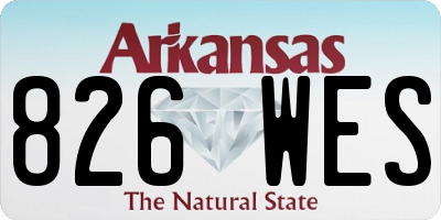 AR license plate 826WES