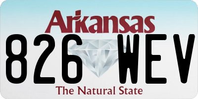 AR license plate 826WEV