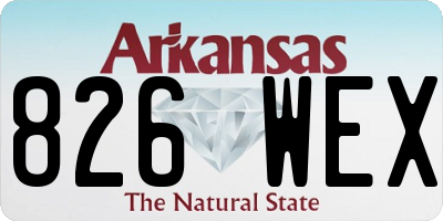 AR license plate 826WEX