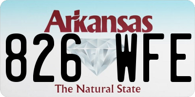 AR license plate 826WFE