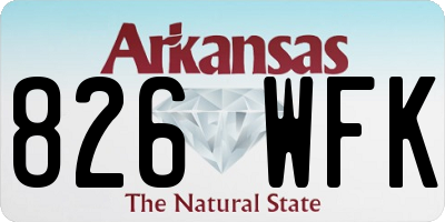 AR license plate 826WFK